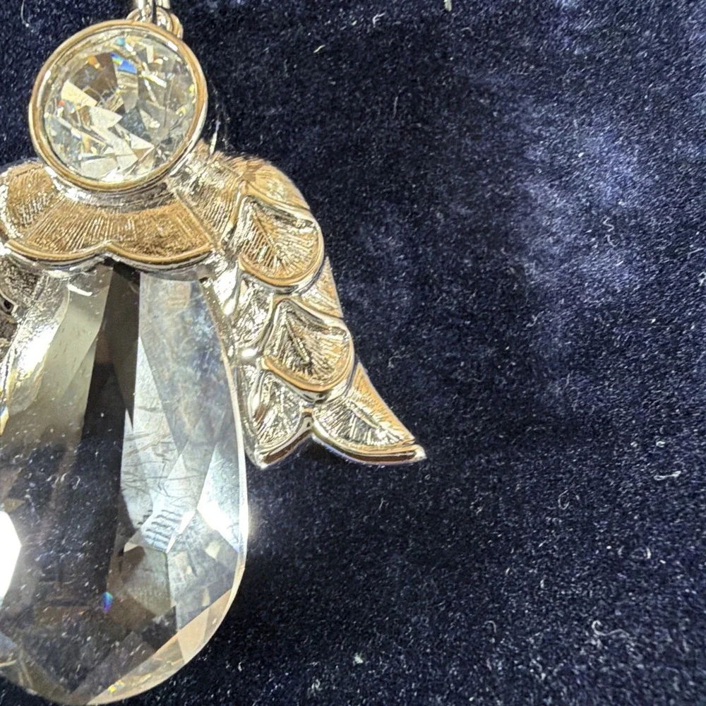 Swarovski Crystal Teardrop Angel Christmas Ornament 1299914 Vintage 2004 Retired